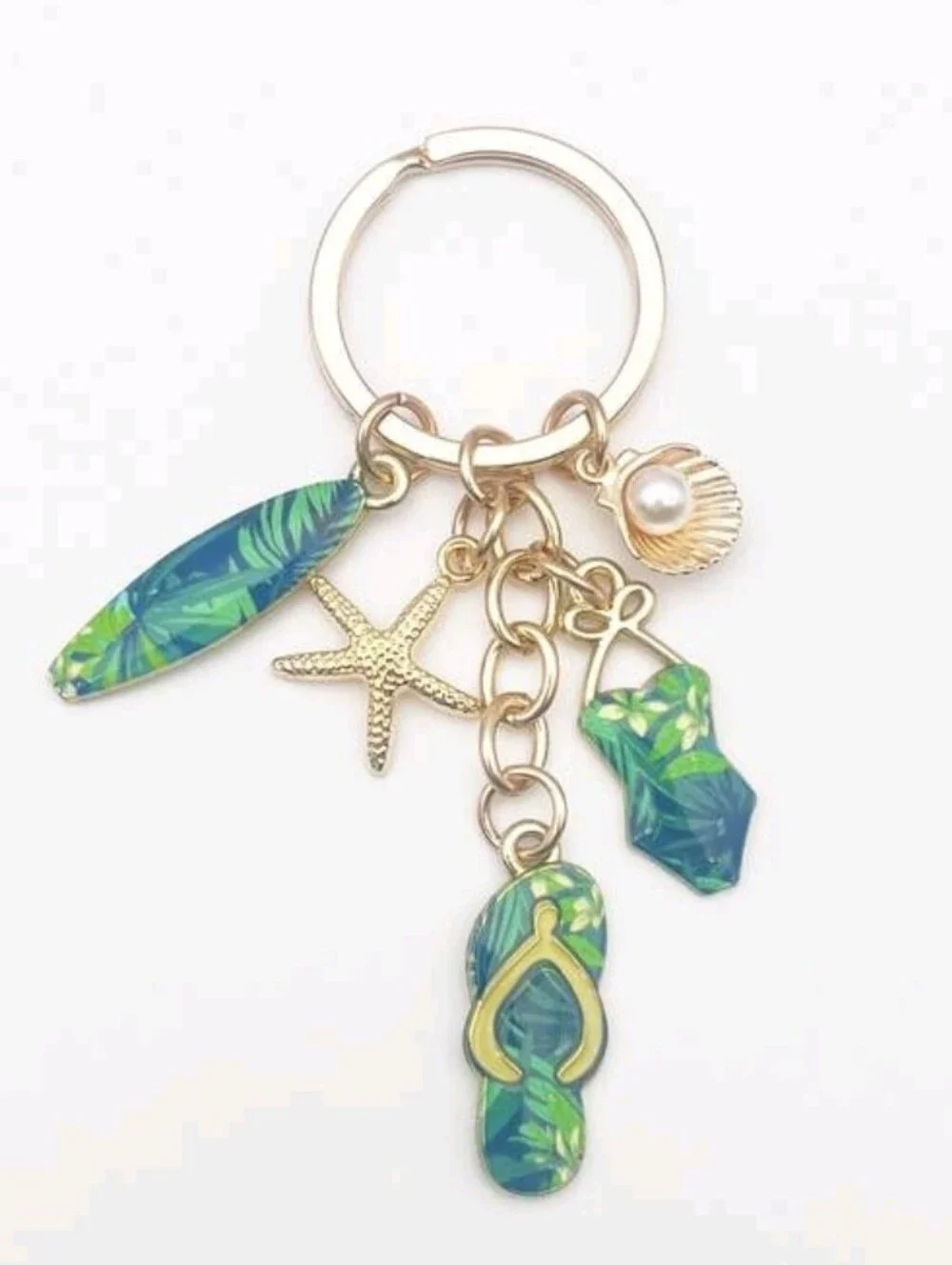 Beach Theme Bag Charm/ Keychain NEW